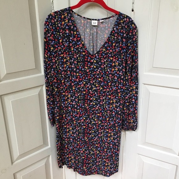 GAP Black Floral Lightweight Dress - Picture 1 of 14